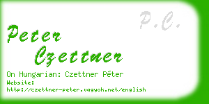 peter czettner business card