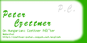 peter czettner business card